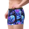 thumbnail image 2 of Yiaed cool crystal Skull flower Print Men's Soft Cotton Boxer Shorts Breathable Boxers Underwear Moisture-Wicking Underwear Stretch Boxer Briefs for Man-Medium, 2 of 5