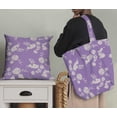 thumbnail image 5 of Soimoi Japan Crepe Satin Purple Fabric By the Yard - 54 Inch Wide - Leaves Print Fabric - Floral Elegant & Beautiful Patterns for and Home Decor Printed Fabric, 5 of 6