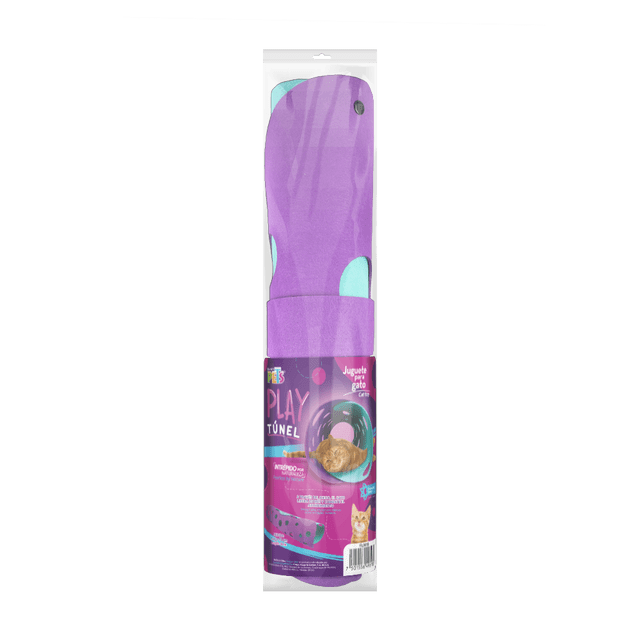 Juguete túnel de tela Fancy Pets para gato 90cm Morado
