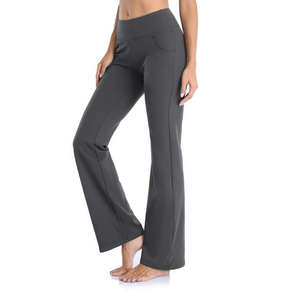 MKLEKYY Leggings de compresión para mujer, pantalones de yoga con bolsillos, pantalones de entrenamiento de cintura alta para mujer, pantalones de trabajo, pantalones de vestir