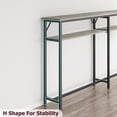 thumbnail image 4 of IdeaHouse Console Table Narrow Long, 2 Tier Hallway Table with Storage Shelves,Industrial Sofa Table, for Hallway, Living Room, Sturdy and Stable, Simple Sofa Back Table,70.8" Console Table, 4 of 5