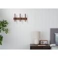 thumbnail image 3 of DRAKESTONE Mid-Century Coat Rack w/ 3 Wooden Hooks - Walnut, 3 of 4