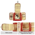thumbnail image 3 of Unique Bargains Floral Makeup Bag Zipper Flower Cosmetic Pouch Red, 3 of 7