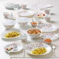 thumbnail image 3 of Larah 47 Pieces Signature Dinner Set for 8, Chip Resistant Tempered Opal Glass, White Dinnerware Plates and Bowls Set, Stain Resistant, Dishwasher & Microwave Safe Dinnerware Set For Gifting, Serves 8, 3 of 5