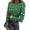 Green(Xmas Christmas Graphic), variant on Christmas Underscrub Long Sleeve Women Ribbed Slim Fit Funny Xmas Tree Snowflake Print Tee Blouses Trendy Basic Holiday Crew Neck Thermal T-Shirts