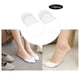thumbnail image 4 of 10 pares de medias medias para mujer de corte ultrabajo con cabestrillo No Show, antideslizantes, delgadas, invisibles, ocultas para tacones planos blanco Baoblaze Calcetines de barco de mujer, 4 of 8