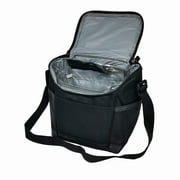Large Insulated Lunch Bag Reusable Lunch Box Picnic Roomy Compartments Cooler Bag Bottles, Containers Lunch Box for Men, Women, Adjustable Shoulder Strap (Black)