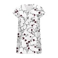 thumbnail image 6 of T-Shirt for Women V Neck Short Sleeve Fashion Graphic Print Abstract Art Style Loose Fit Breathable Summer Tops Casual Streetwear Apparel, 6 of 6