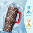 thumbnail image 4 of 30oz Xmas Tumbler with Straw Handle Leak Proof Stainless Steel Cup Christmas Presents Gifts, 4 of 5