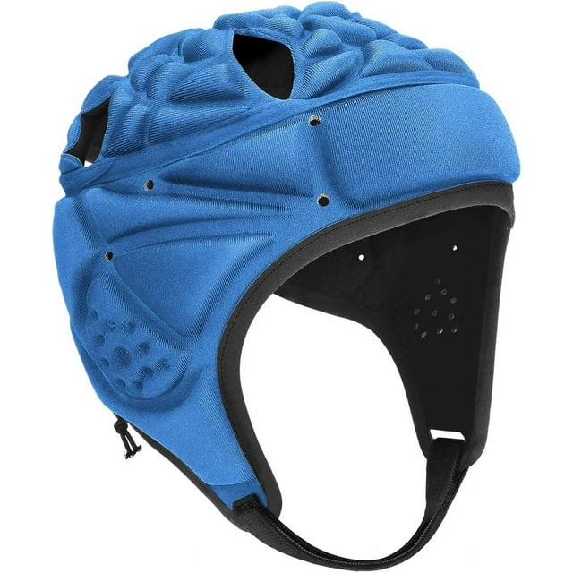 Soft Helmet Rugby Headguards 7v7 Rugby Helmet Soft Shell Helmet Soccer Head Protector Soft Padded Headgear Multi-Sports Padded Helmet Flag Football Helmet with Chin Strap for Youth Adult