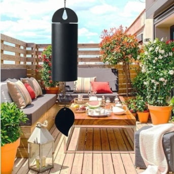 Deep Resonance Serenity Bell Large Wind Chimes for Outside Deep Tone Garden Bells Wind Chimes 528 Hz Low Pitch Wind Bell 26 inch (Large)