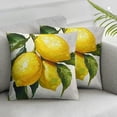 thumbnail image 3 of BANET Throw Pillow Covers,Yellow Green Fruit Branch Cushion Cover Digital Blended Hidden Zipperl Decorative Pillowcases for Hair Skin Square 2 Pcs 24x24in, 3 of 7
