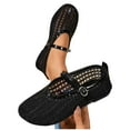 thumbnail image 6 of HaiMao Women's Mesh Ballet Flats Clearance with Buckle - Round Toe Fishnet Mary Jane Shoes - Breathable Comfort Daily Casual Dress Shoes Black 7(38), 6 of 6