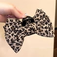 thumbnail image 4 of leopard bowknot hair claw clip, 5.9 inch large retro hair jaw clips, elegant hair accessories, 1 piece, brown, 4 of 7