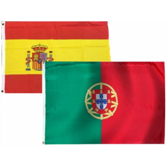 2x3 2'x3' Wholesale Combo Spain Spanish & Portugal Portuguese 2 Flags Flag