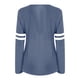 thumbnail image 4 of Blusa informal de manga larga con estampado de rayas y cremallera con cuello en V para mujer Fridja  fhghd2641, 4 of 5