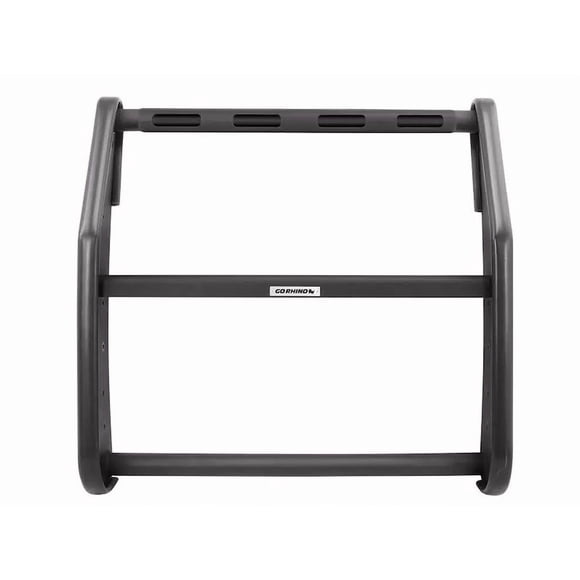 Go Rhino Safety Division Bumper Push Bar 5165A-4L51 LR Series; Textured Powder Coated; Black; Aluminum; 3 Inch Diameter; Without Wrap Around Brush Guard