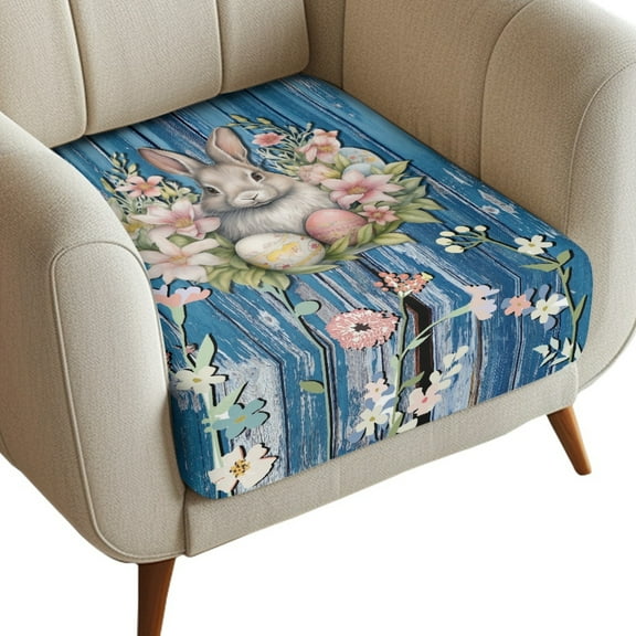 ZUXONGSY Easter Couch Cushion Cover Rabbit Sofa Seat Cushion Slipcovers 1 Seater Armchair Cushion Cover Machine Washable Outdoor Cushion Cover Dust Cover Easter Gifts for Friends