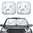 thumbnail image 2 of Xecao Sea Animals for Foldable Car Sun Shades (2-Pack) offer sun protection with an easy-fold design for convenient windshield shading., 2 of 7