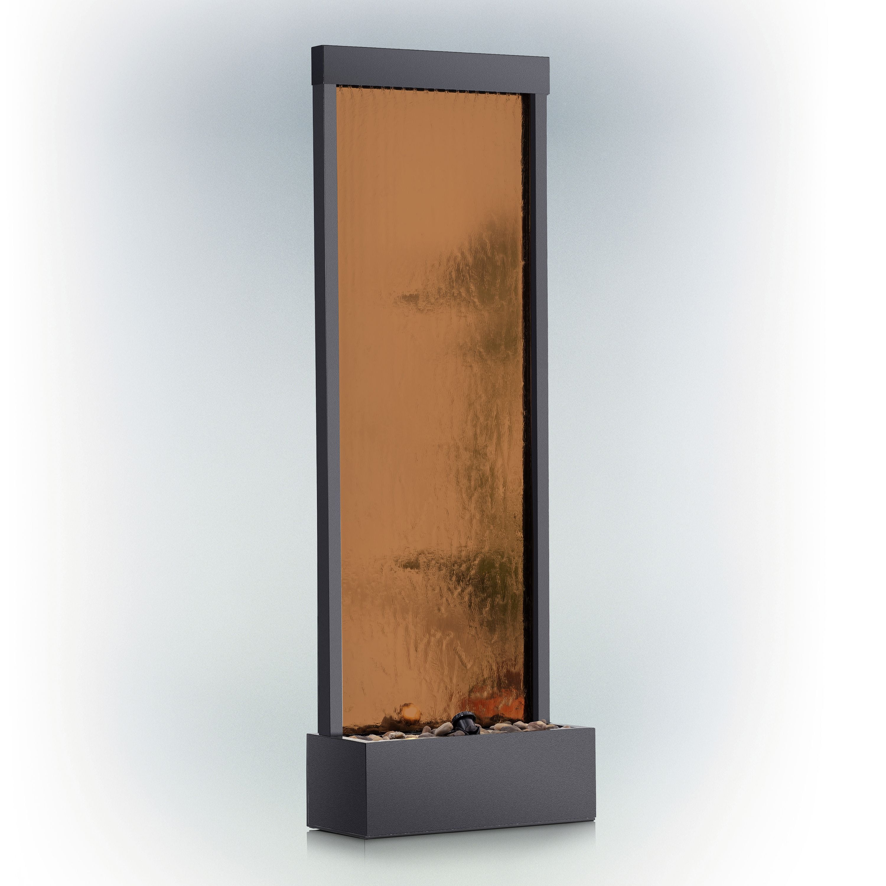 Alpine Corporation 72" Mirror Waterfall Indoor / Outdoor Fountain with