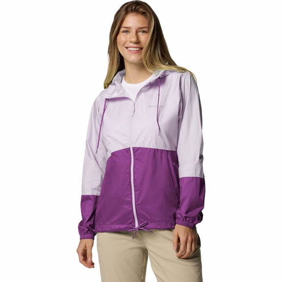 Women's Columbia Flash Forward II Hooded Windbreaker Jacket Color: Hydrangea Razzle Size: MEDIUM