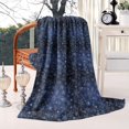 thumbnail image 2 of Dark Blue Christmas Snowflake Pattern Blanket,Comfortable Soft Lamb Wool Throw Blanket,All Season,Warm Lightweight Blankets for Sofa Bed Couch Living Room Chair,60"x80", 2 of 4