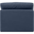 thumbnail image 3 of Maklaine Modern / Contemporary Linen Fabric Armless Chair in Navy, 3 of 8