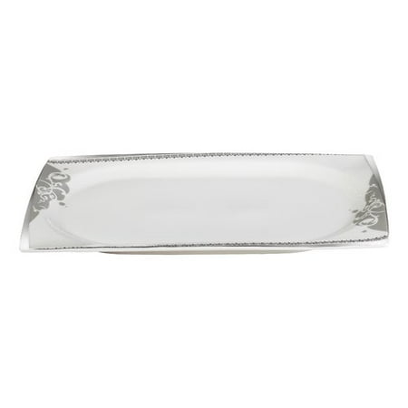 - Lorren Home Trends La Luna Belle 14'' Bone China Serving Platter