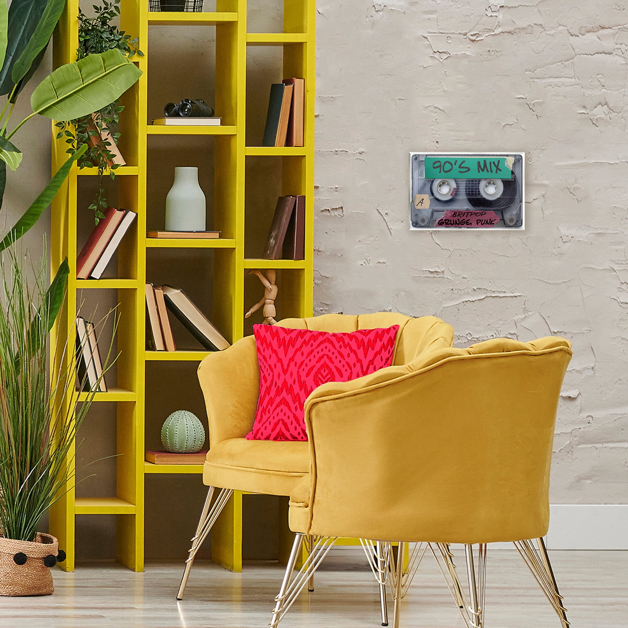 Stupell Industries Retro 90s Mix Cassette Wall Plaque Art, design by Annabelle Hall