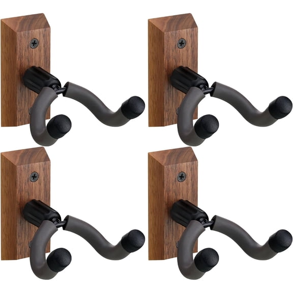 ABCISI 4pcs Crossbow Hanger for Wall Vertical Gun Rack, Wall Mount Hardwood Gun Holder, Compound Bow Hanger Holder Displays Rack Shotgun Hooks Rifle Storage Securely Holds Airsoft Firearm