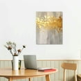thumbnail image 2 of Nawypu Modern Abstract Wall Art Grey and Gold Yellow Room Decor Neutral Canvas Print with Light Industrial Style Artwork Pictures for Office Home Living Room Bedroom Men Gift, 2 of 4