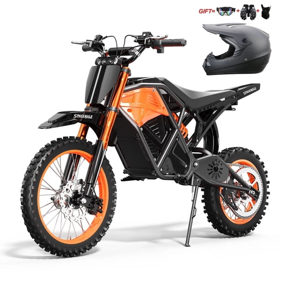EILLEO SPACEWALK Electric Dirt Bike for Adults, 3000W Peak Off-Road Ebike, 14"/12" Fat Tire Electric Motorcycle, 37.5MPH, 48V 20Ah Battery, UL2849