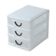 thumbnail image 1 of Cajón de almacenamiento de escritorio, estante de almacenamiento, organizador de escritorio decorativo que ahorra espacio, caja de almacenamiento para 3 capas, 1 of 9