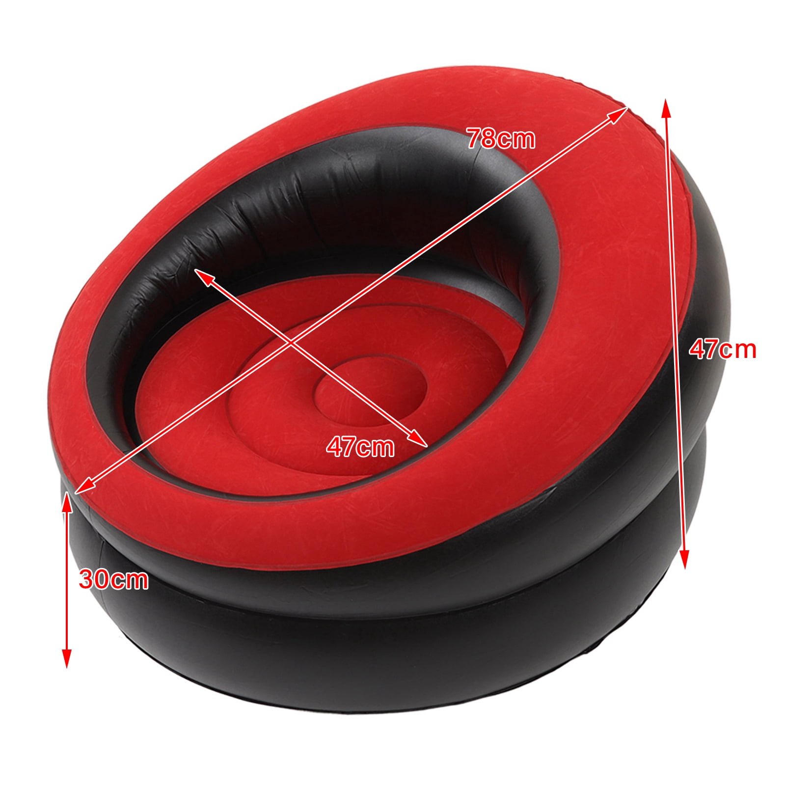 Inflatable Bean Bag Chair for Adults – Portable Blow Up Lounger for Indoor, Outdoor, Camping, Dorm – Quick Inflation, Washable, Puncture-Resistant