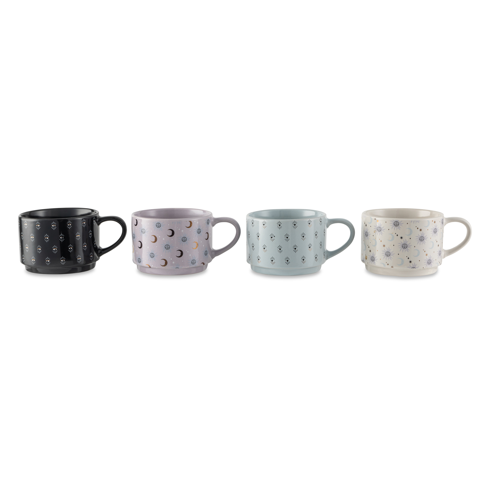 Thyme & Table Stacking Celestial Mugs with Stand, 4-Pack photo 2