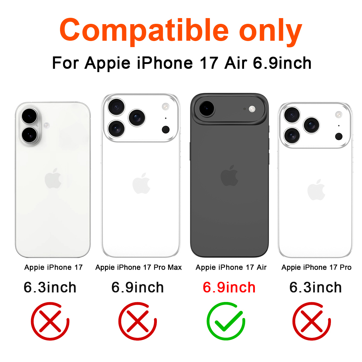 Casetego for iPhone Air Waterproof Case,Compatible with Mag-safe,with Built-in Screen Protector Full-Body Snowproof,Dustproof and Shockproof Protective Magnetic for iPhone Air 2025 Phone Case,Black
