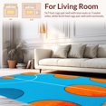 thumbnail image 2 of ODIKA 4' x 6' Machine Washable Non-Slip Area Rug, Geometric Circle High Traffic Rug, Blue, 122482, 2 of 7