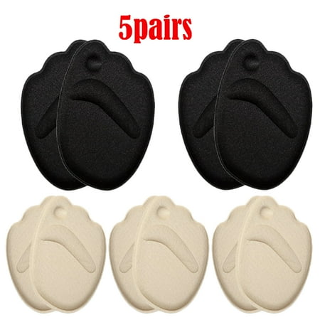 

10pcs Sandals Anti-slip Stickers Forefoot Pad for Women High Heels Pain Relief Insert Insoles Toe Cushion Foot Care Shoes Pad 2black-3skin