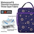 thumbnail image 2 of Premium Gothic Constellation Lunch Box Set - Starry Night Pattern with Gold Accents, Insulated Reusable Leakproof Cooler Bag with Strap & Pockets, 2 of 6