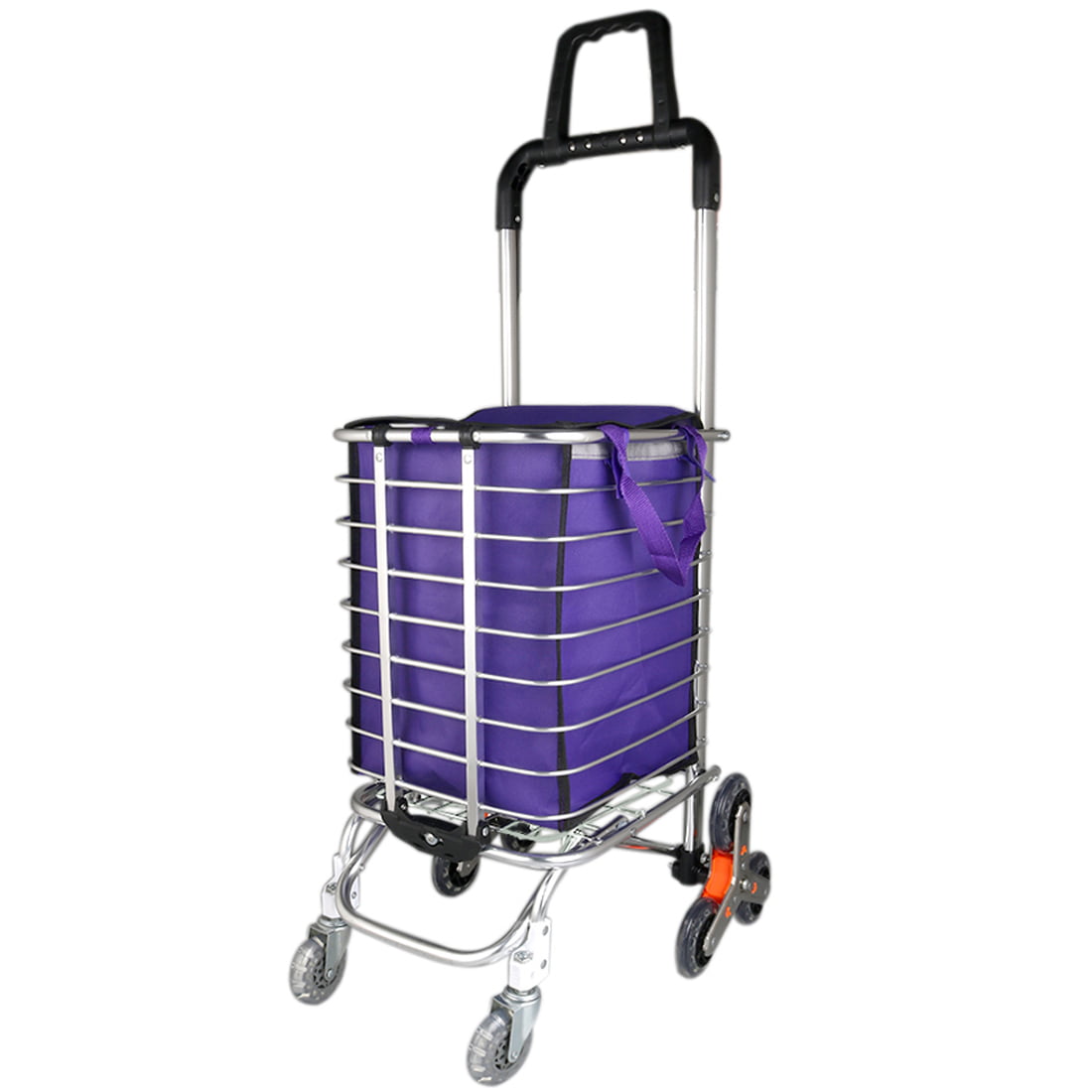 MDBYMX Shopping cart Portable Shopping cart Trolley Stair Climbing cart Collapsible Luggage Trailer Shopping Trolley Bag Color : A