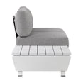thumbnail image 4 of Pemberly Row 3-piece Modern Aluminum Frame Outdoor Sectional in Gray, 4 of 21
