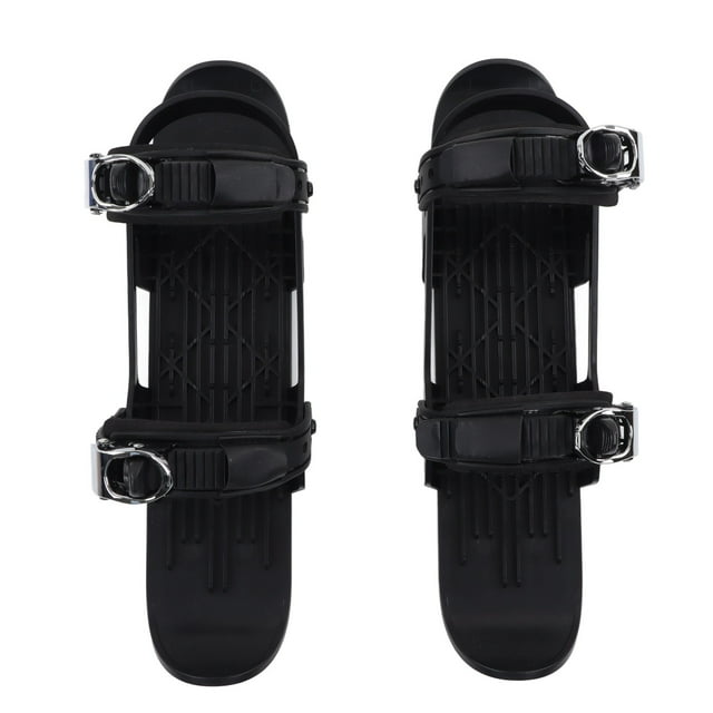 Short Ski Skates, Easy To Carry Mini Ski Shoes Highly Durable Attach To Boots Small Enough For Kids For Downhill Slopes Black,Color