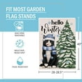 thumbnail image 2 of Hello Winter Black Cat Large Decorative House Flag, Kitty Garden Yard Outside Decorations, Farmhouse Burlap Outdoor Decor Double Sided 28 x 40, 2 of 6