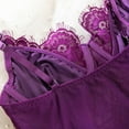 thumbnail image 5 of DISKEBUISS Lingerie for Women Lace Solid Color Sheer Sexy Sleeveless Underwear Sleepwear, 5 of 9