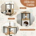 thumbnail image 6 of Demi Bonn 26" Cat House with Scratching Post, Pet Cat Condo Cave Bed for Cat Kittens, Beige, 6 of 8