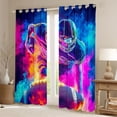 thumbnail image 2 of Homewish Football Gamer Black Out Curtains for Boys Girls,Sport Game Curtains Pack of 2 (42x63 Each),Abstract Gradient Bedroom Curtains,Lightweight Room Decor, 2 of 6