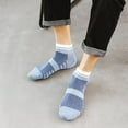 thumbnail image 2 of Wowstyle 5 Pairs Men's Cotton Athletic Socks Thin Low Cut Tube Mesh Ankle Socks Size 10-13, 2 of 2