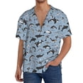 thumbnail image 1 of Balery Dolphins Camisa Casual de Manga Corta con Botones para Hombre, Texturizada, Estilo Cubano, para Playa, Verano-Small, 1 of 5