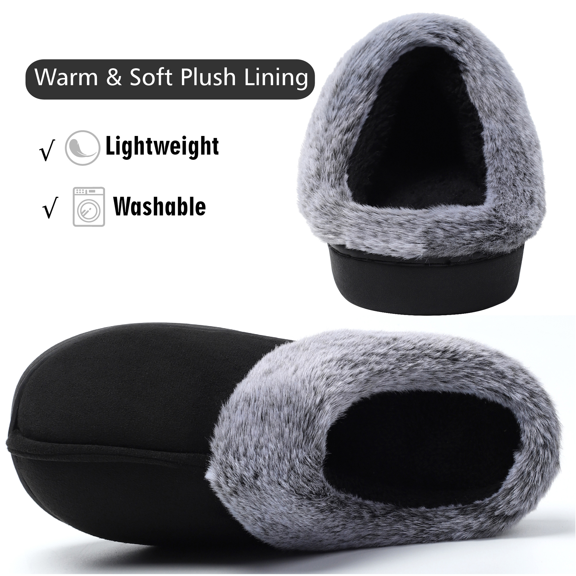 Northblanc Women's Fuzzy Memory Foam House Slippers photo 2