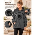 thumbnail image 5 of Pet Carrier Hoodie with Dog Pouch, Sweatshirt Cat Carrying Pocket Hoodie | Zippered Front Carrier for Small Dogs & Cats, Kangaroo Side Pocket, Sleeve Storage Big Size Soft(Dark Gray,L), 5 of 9